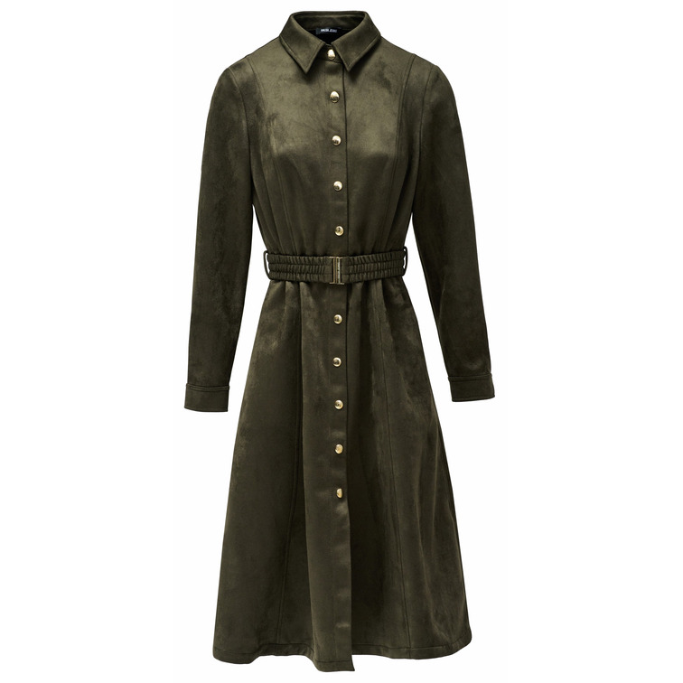 VESTIDO MUJER  SALSA JEANS SUEDE MIDI DRESS WITH BELT