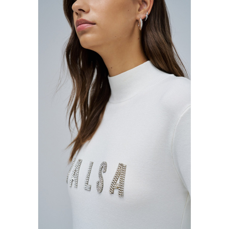 JERSEY PUNTO ACANALADO MUJER SALSA JEANS LOGO PEDRERÍA