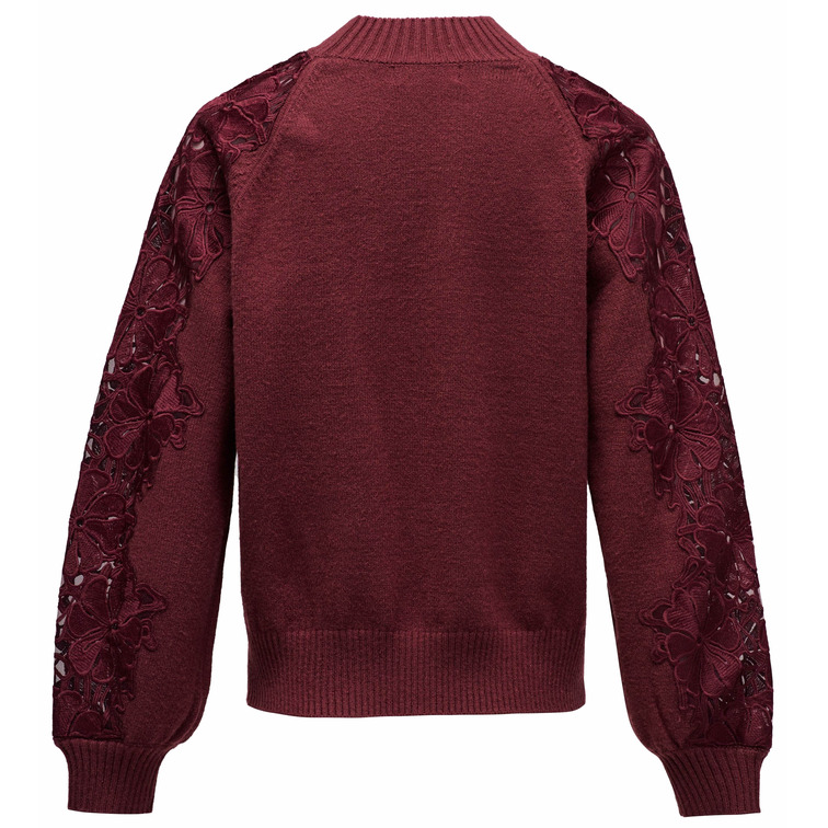 JERSEY MUJER SALSA JEANS SWEATER WITH LACE FLOWER DETAI