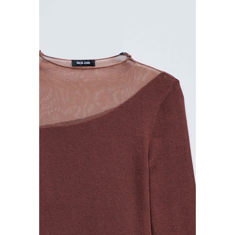 JERSEY MUJER  SALSA JEANS LONG SLEEVE W/ ASYMMETRICAL NE