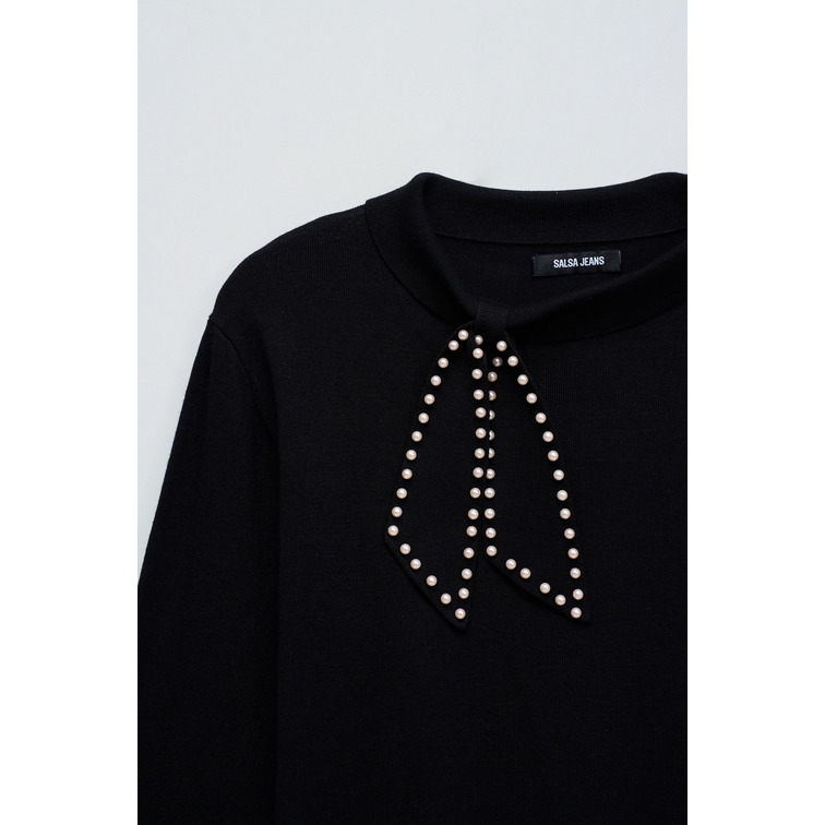JERSEY MUJER  SALSA JEANS SWEATER WITH BOW NECK DETAIL