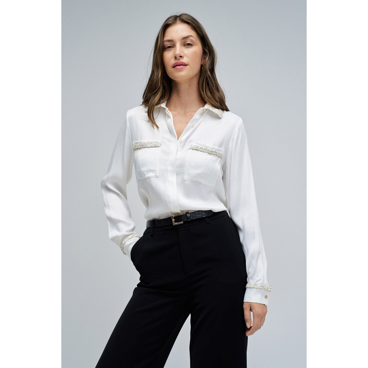 CAMISA MUJER  SALSA JEANS SHIRT WITH TWEED DETAIL