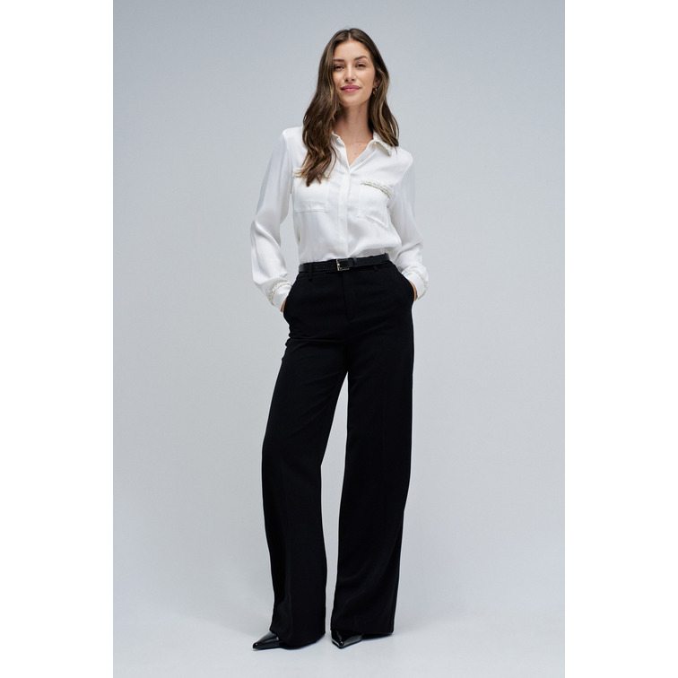 CAMISA MUJER  SALSA JEANS SHIRT WITH TWEED DETAIL