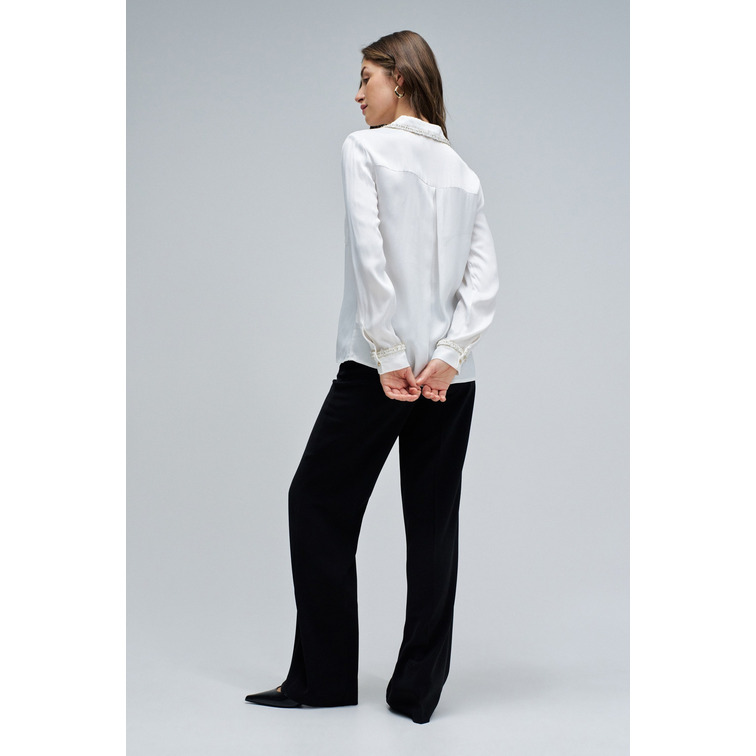 CAMISA MUJER  SALSA JEANS SHIRT WITH TWEED DETAIL