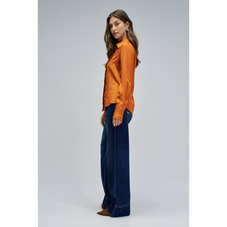 CAMISA MUJER  SALSA JEANS BASIC SHIRT W/ GOLD BUTTONS