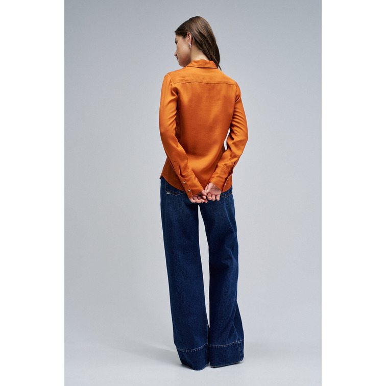 CAMISA MUJER  SALSA JEANS BASIC SHIRT W/ GOLD BUTTONS