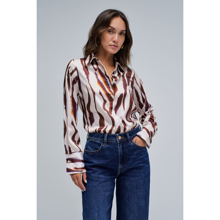 CAMISA MUJER  SALSA JEANS BASIC SHIRT W/ GOLD BUTTONS