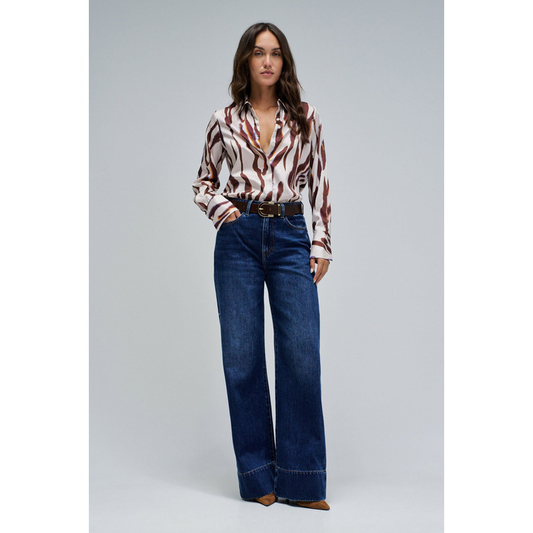 CAMISA MUJER  SALSA JEANS BASIC SHIRT W/ GOLD BUTTONS