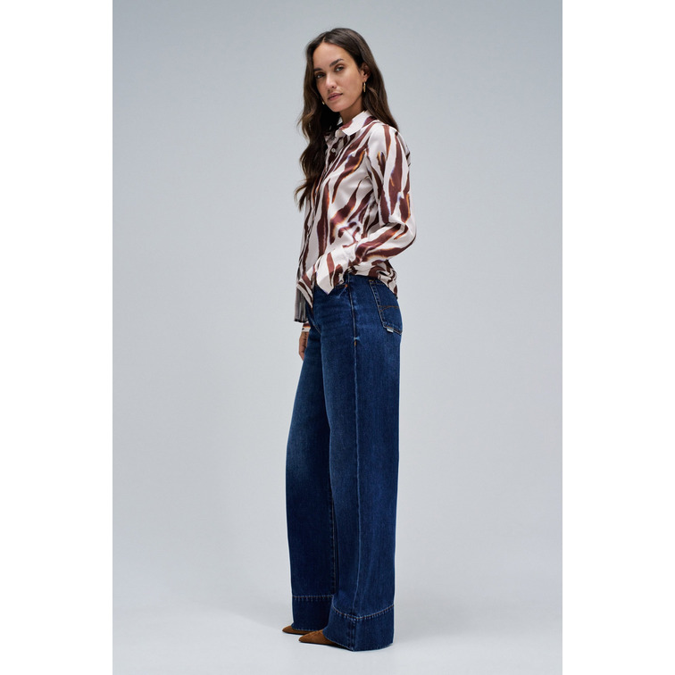 CAMISA MUJER  SALSA JEANS BASIC SHIRT W/ GOLD BUTTONS