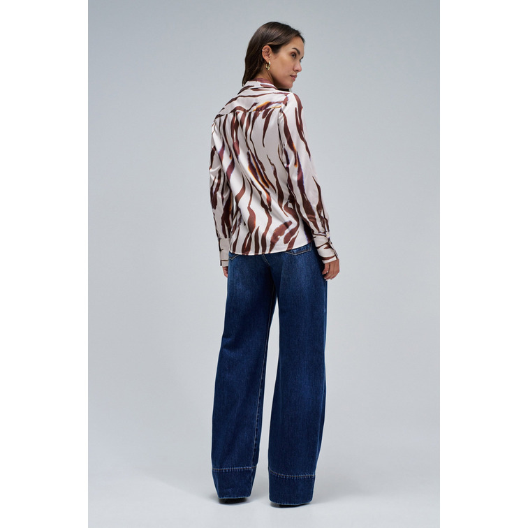 CAMISA MUJER  SALSA JEANS BASIC SHIRT W/ GOLD BUTTONS