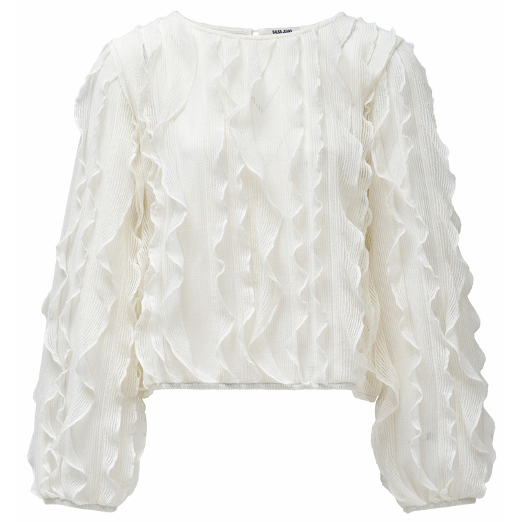 JERSEY MUJER  SALSA JEANS FRILL LONGSLEEVE