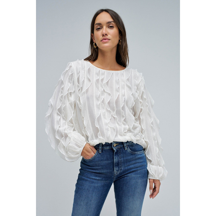JERSEY MUJER  SALSA JEANS FRILL LONGSLEEVE