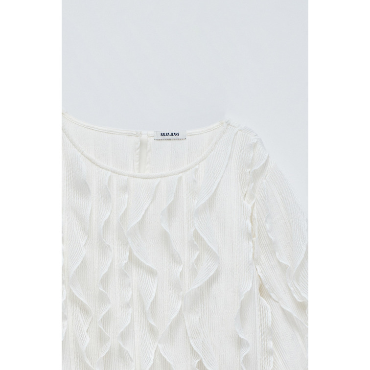 JERSEY MUJER  SALSA JEANS FRILL LONGSLEEVE