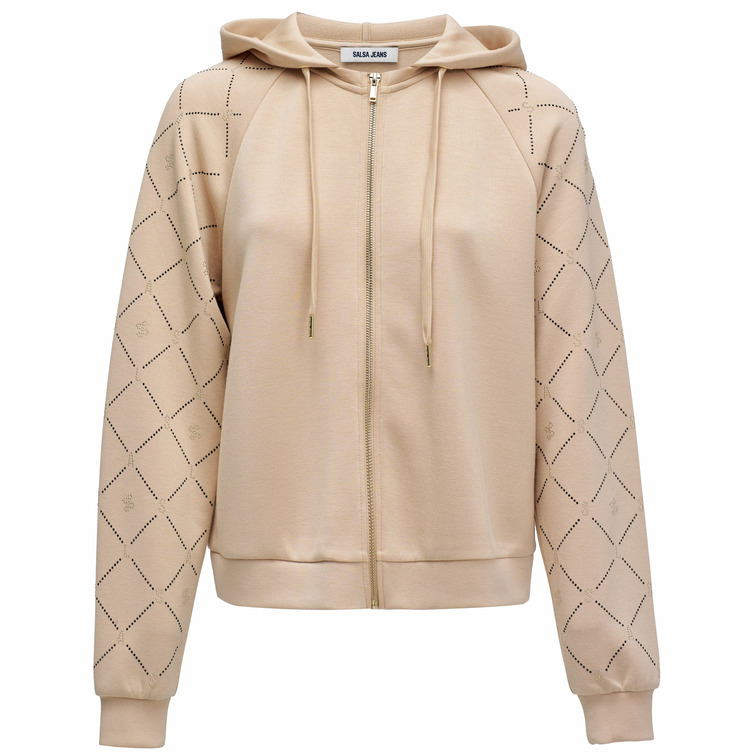 SUDADERA MUJER  SALSA JEANS BRANDING ZIPPED HOODDIE