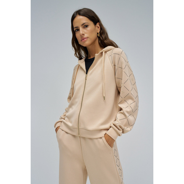 SUDADERA MUJER  SALSA JEANS BRANDING ZIPPED HOODDIE