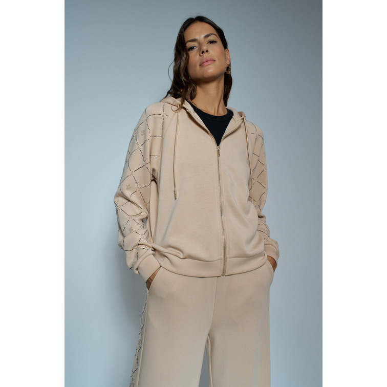 SUDADERA MUJER  SALSA JEANS BRANDING ZIPPED HOODDIE