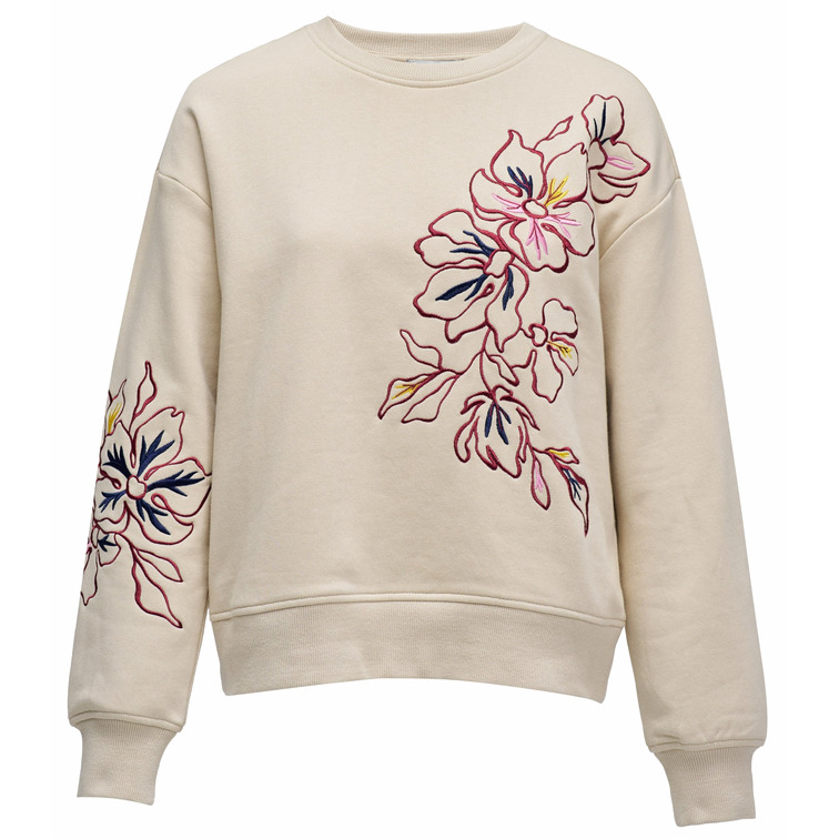SUDADERA MUJER  SALSA JEANS SWEATSHIRT WITH FLORAL EMBROID