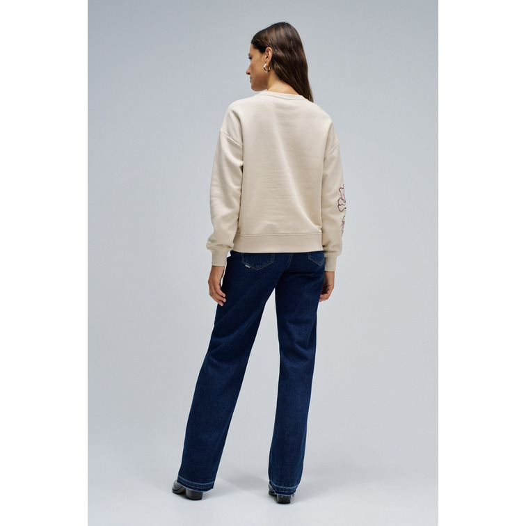 SUDADERA MUJER  SALSA JEANS SWEATSHIRT WITH FLORAL EMBROID
