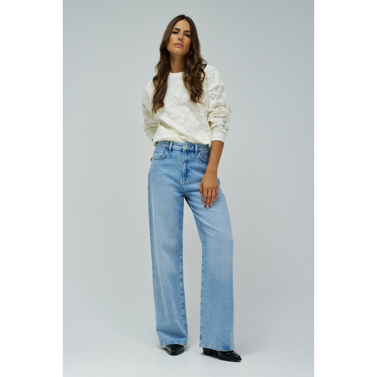 SUDADERA MUJER  SALSA JEANS SWEATSHIRT WITH FLORAL EMBROID