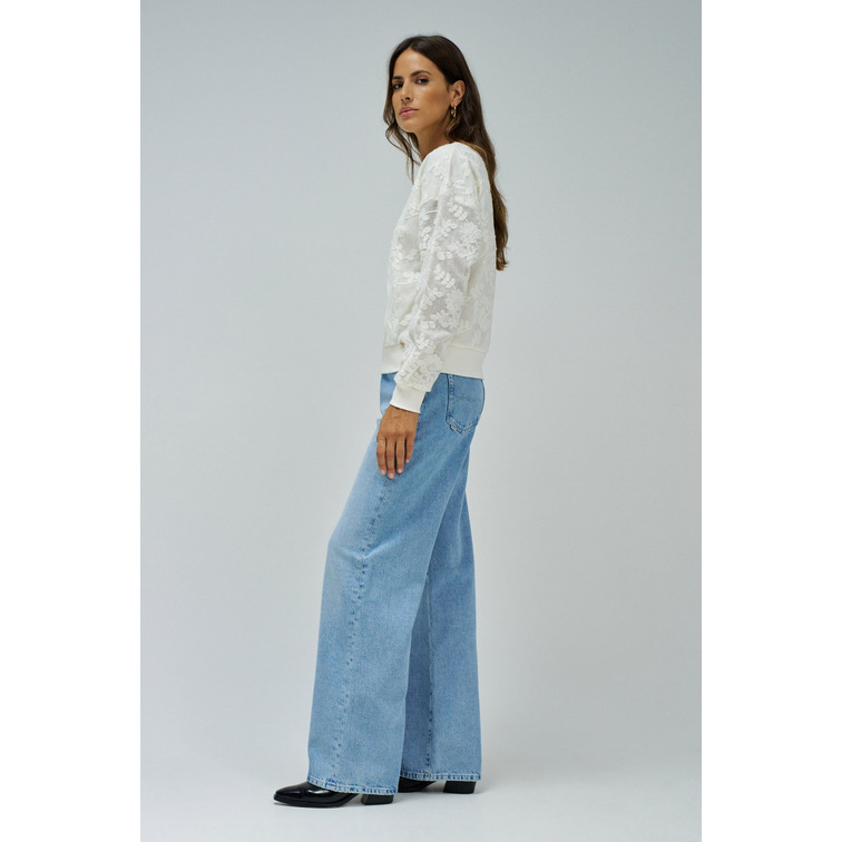 SUDADERA MUJER  SALSA JEANS SWEATSHIRT WITH FLORAL EMBROID