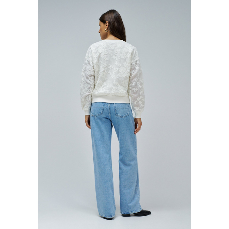 SUDADERA MUJER  SALSA JEANS SWEATSHIRT WITH FLORAL EMBROID