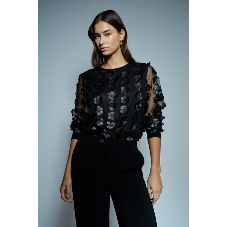 SUDADERA MUJER  SALSA JEANS SWEATSHIRT WITH 3D FLOWERS