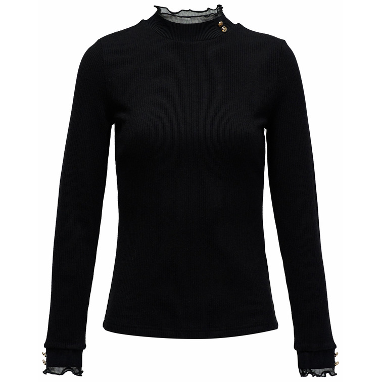 CAMISETA MUJER  SALSA JEANS TURTLENECK LONGSLEEVE W/ FRILL