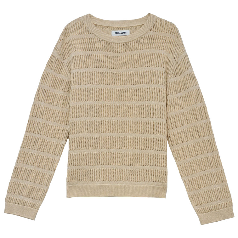 JERSEY MUJER  SALSA JEANS METALLIC THREADED SWEATER