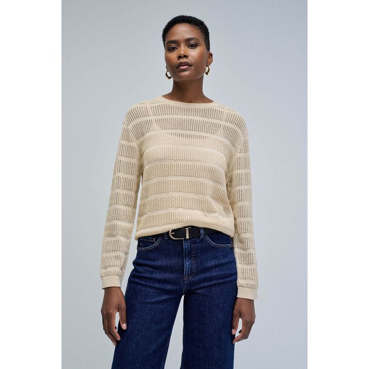 JERSEY MUJER  SALSA JEANS METALLIC THREADED SWEATER