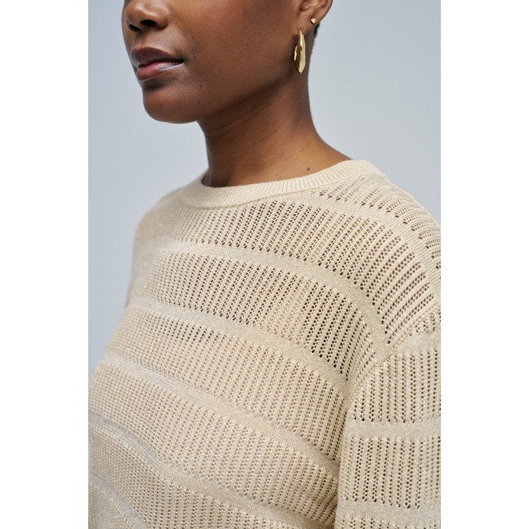 JERSEY MUJER  SALSA JEANS METALLIC THREADED SWEATER