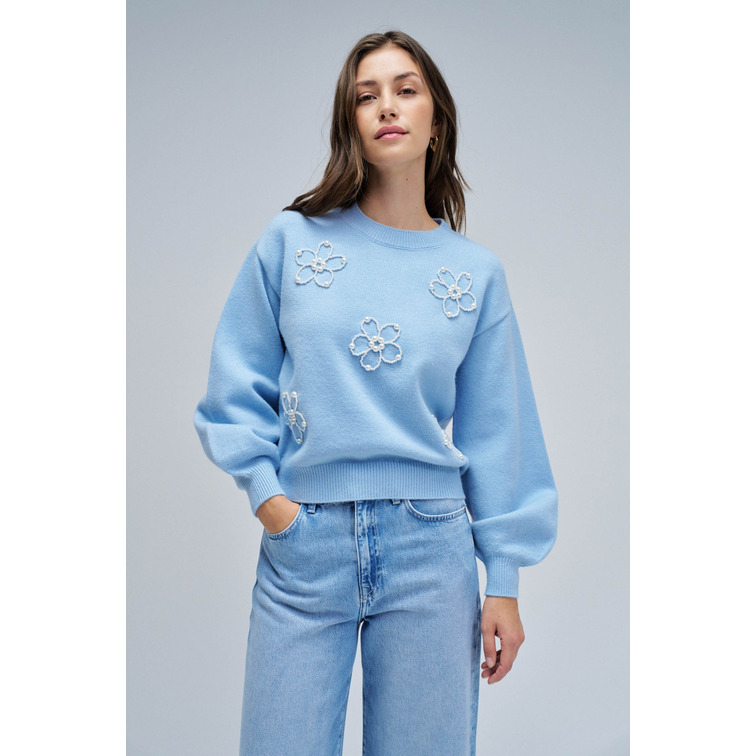 SUDADERA MUJER  SALSA JEANS SWEATER WITH PEARLS