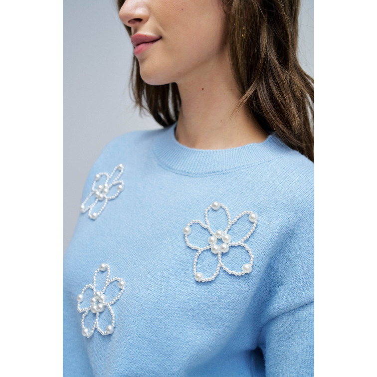 SUDADERA MUJER  SALSA JEANS SWEATER WITH PEARLS
