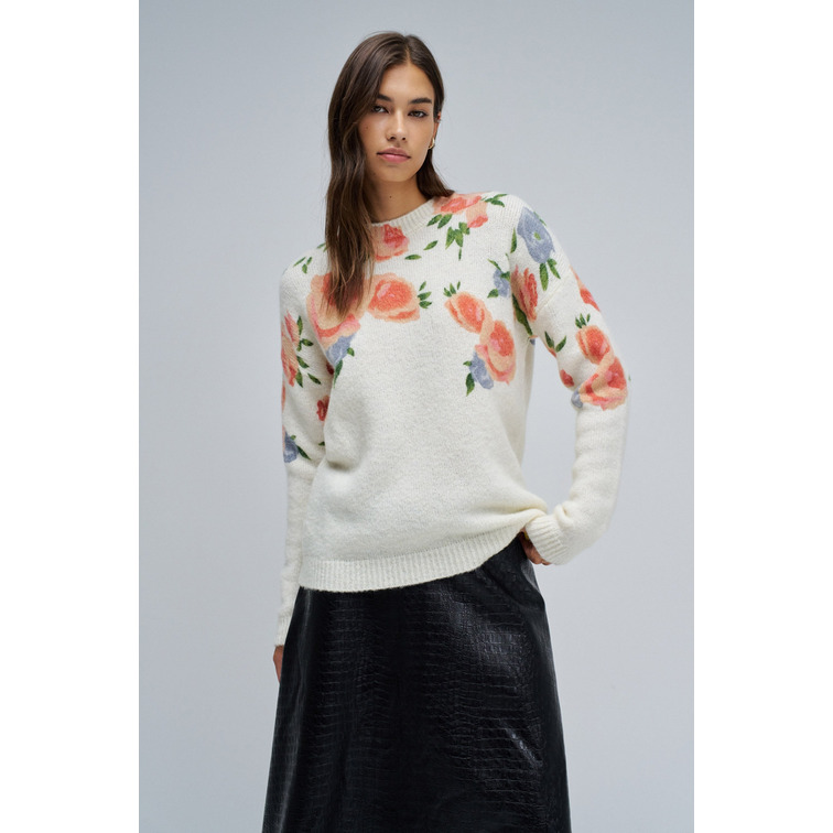 JERSEY MUJER SALSA JEANS FLORAL PRINT SWEATER