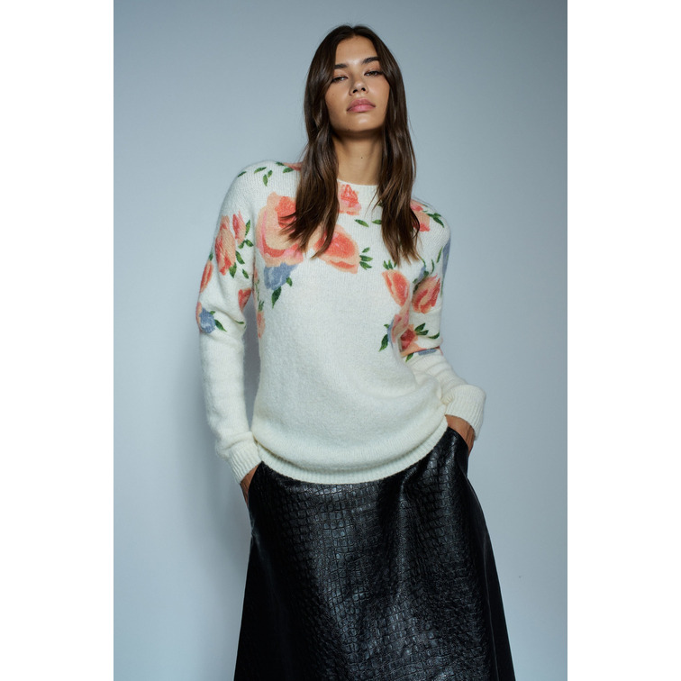 JERSEY MUJER SALSA JEANS FLORAL PRINT SWEATER