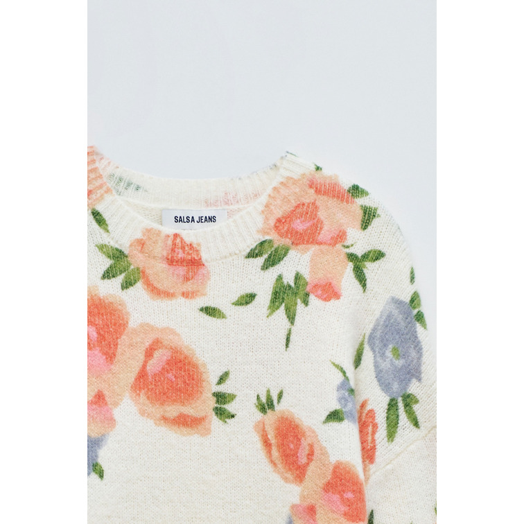 JERSEY MUJER SALSA JEANS FLORAL PRINT SWEATER