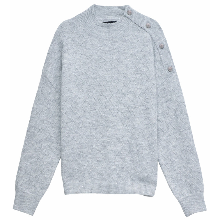 JERSEY MUJER SALSA JEANS LUREX SWEATER WITH BUTTONS