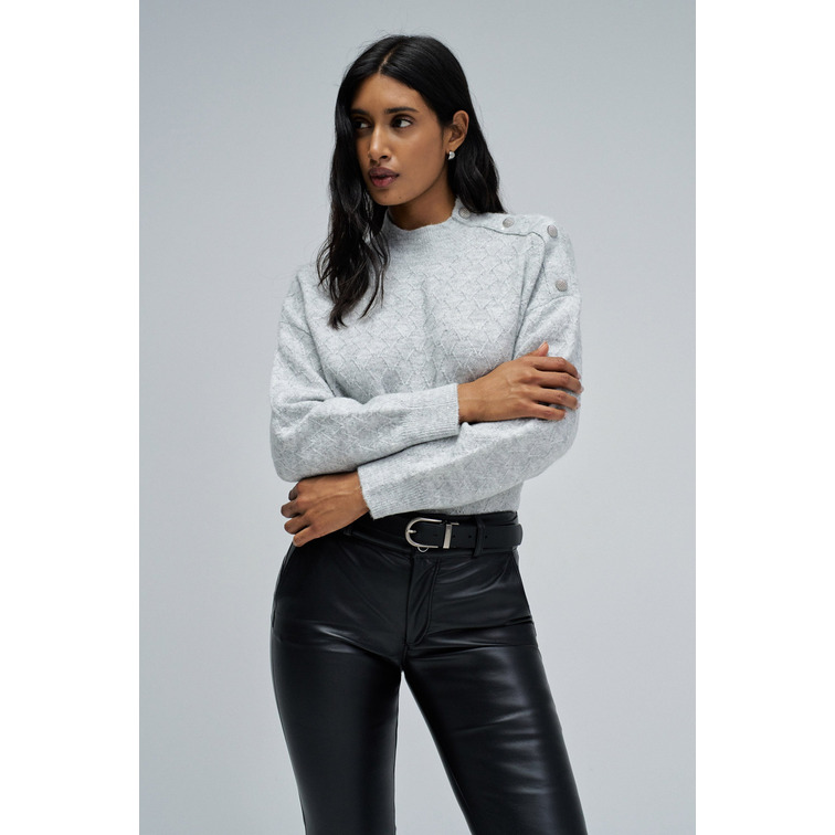 JERSEY MUJER SALSA JEANS LUREX SWEATER WITH BUTTONS