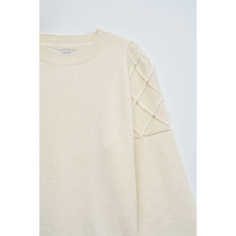 JERSEY MUJER SALSA JEANS SWEATER WITH PEARLS