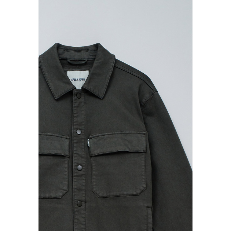 CAMISA HOMBRE  SALSA JEANS OVERSHIRT S-ACTIV DARK GREEN S