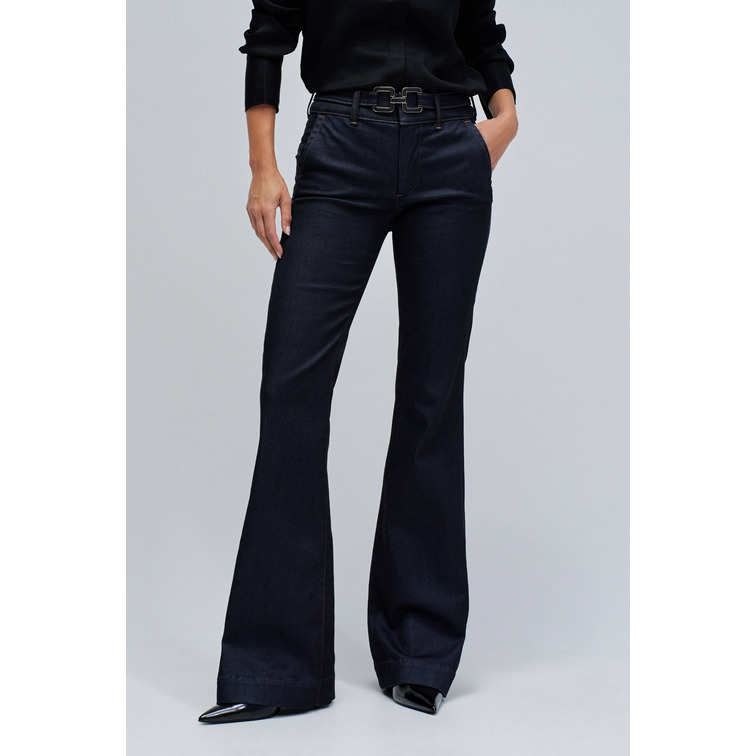 VAQUERO MUJER SALSA JEANS SECRET CHINO FLARE PUSH IN CON CINTURON