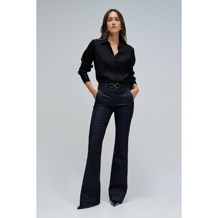 VAQUERO MUJER SALSA JEANS SECRET CHINO FLARE PUSH IN CON CINTURON