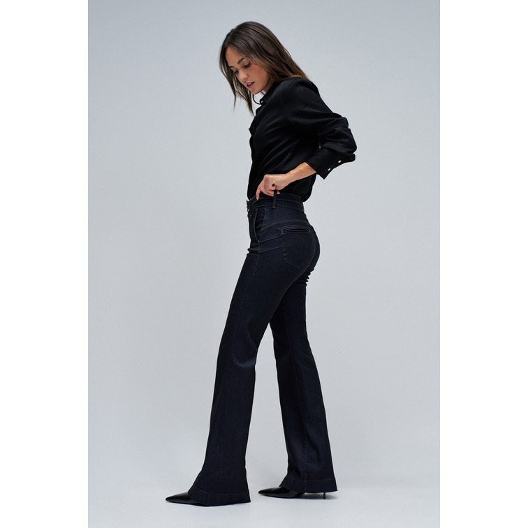 VAQUERO MUJER SALSA JEANS SECRET CHINO FLARE PUSH IN CON CINTURON