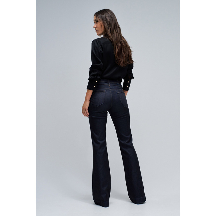 VAQUERO MUJER SALSA JEANS SECRET CHINO FLARE PUSH IN CON CINTURON