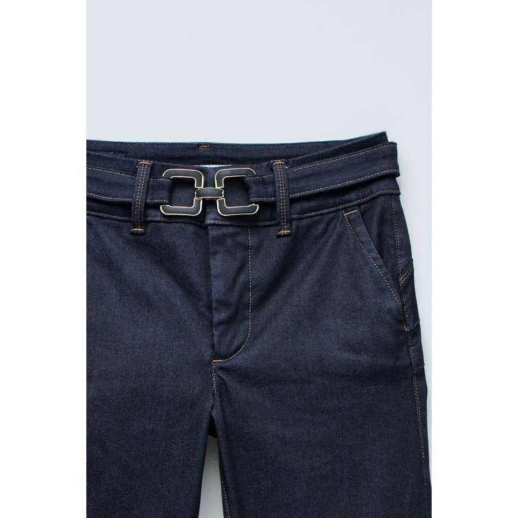 VAQUERO MUJER SALSA JEANS SECRET CHINO FLARE PUSH IN CON CINTURON