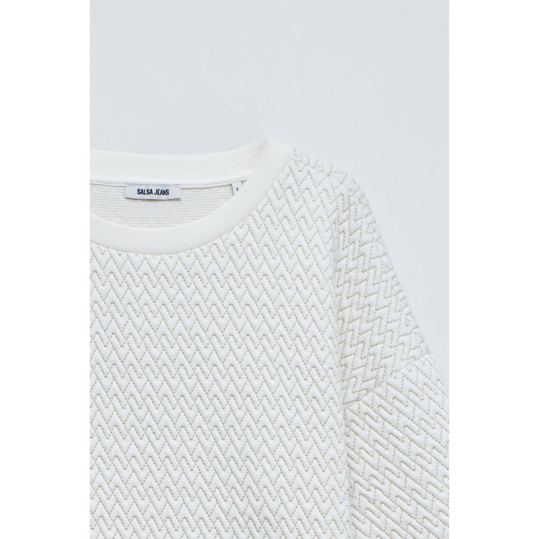 SUDADERA MUJER  SALSA JEANS LUREX JACQUARD SWEATSHIRT