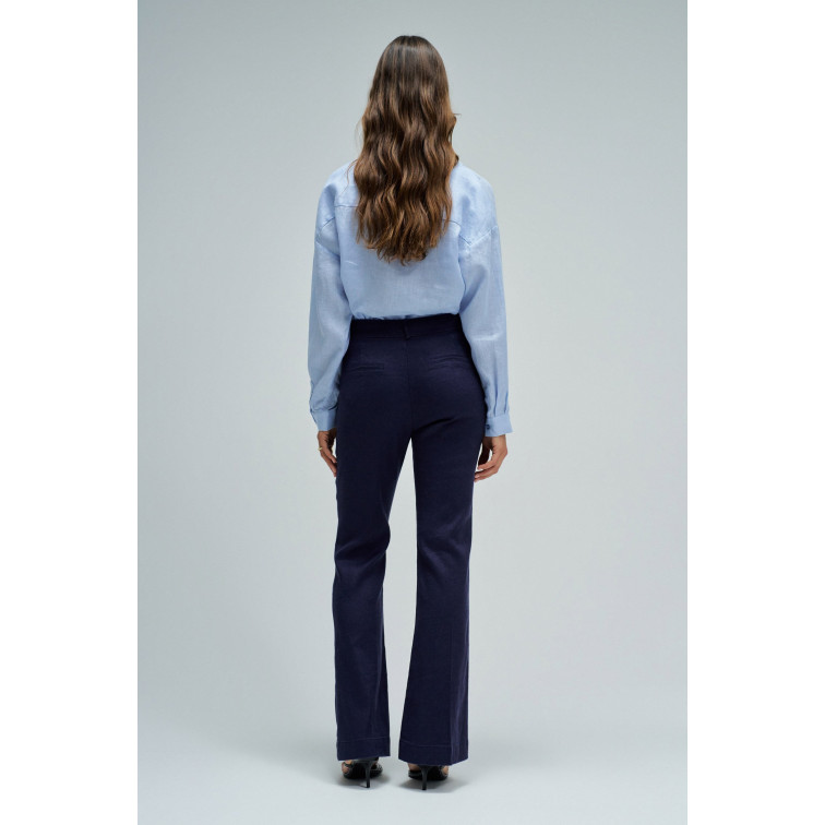 PANTALÓN CHINO MUJER SALSA JEANS FIT FLARE CON LINO