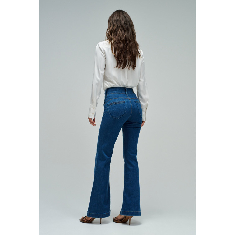 PANTALÓN MUJER  SALSA JEANS CHINO SECRET FLARE W/ BELT DET