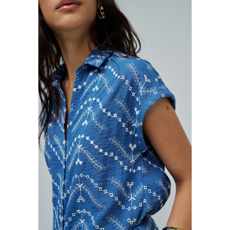 MUJER SHIRT W/ EMBROIDERY 852