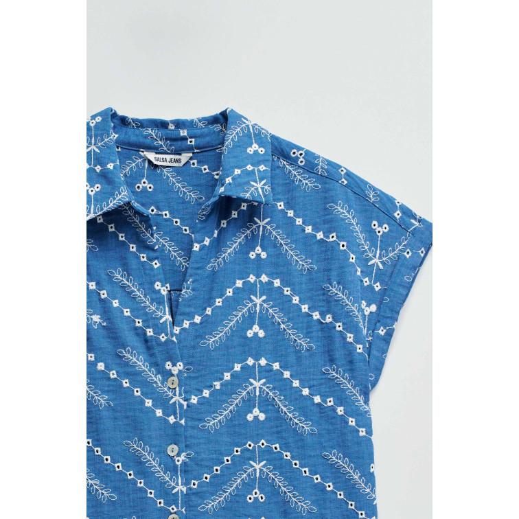 MUJER SHIRT W/ EMBROIDERY 852