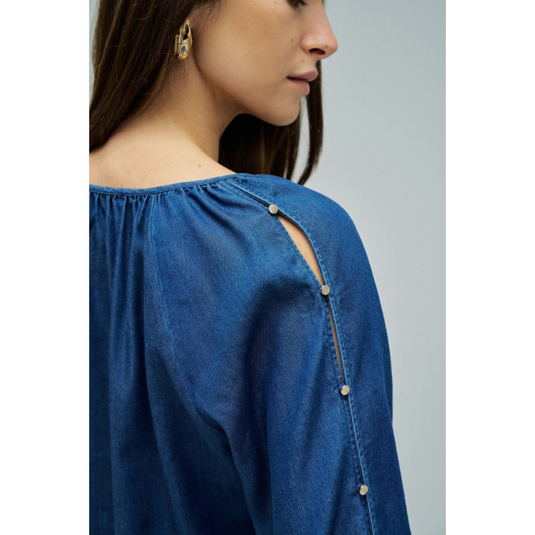 CAMISA MUJER  SALSA JEANS BLOUSE W/ SLEEVE DETAIL